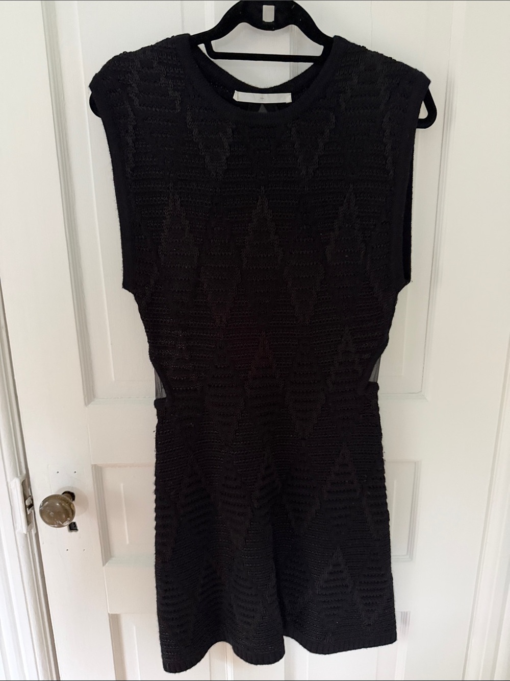 Thakoon Black Textured Knit Mini Dress
